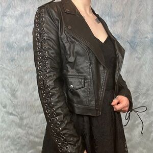 Silence + Noise Faux Leather Jacket - Size L | Edgy & Stylish